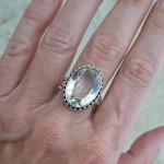 Anel com cristal 20605