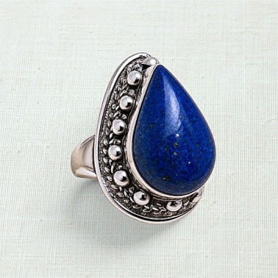 Anel com lápis lazuli 21150