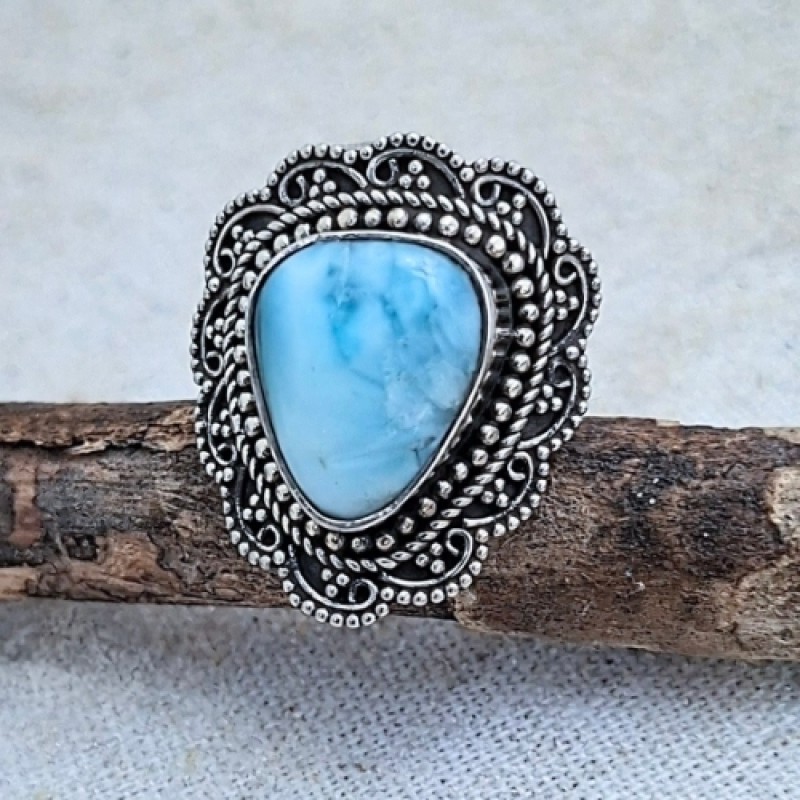 Anel com larimar 21286