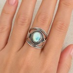 Anel com larimar 21287