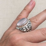 Anel com quartzo rosa 21915