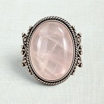 Anel com quartzo rosa 21916