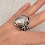 Anel com quartzo rosa 21916