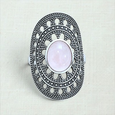 Anel com quartzo rosa 21917 Anel com quartzo rosa 21917