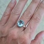 Anel com topázio azul 22348