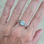 Anel com topazio azul celta 22346