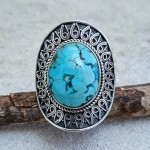 Anel com turquesa 22400 Anel com turquesa 22400