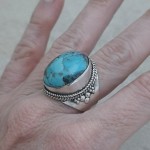 Anel com turquesa 22411 