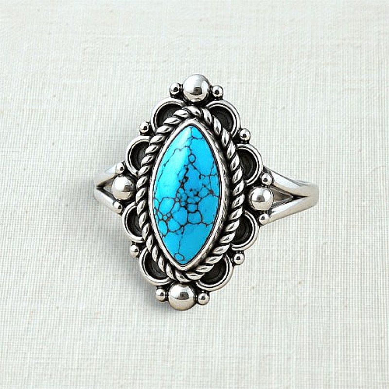 Anel com turquesa 22429