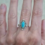 Anel com turquesa 22429