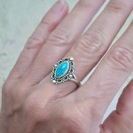 Anel com turquesa 22429