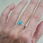 Anel com turquesa 22435