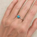 Anel com turquesa 22436