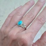 Anel com turquesa 22442