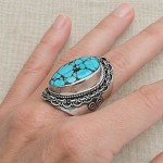 Anel com turquesa 22470