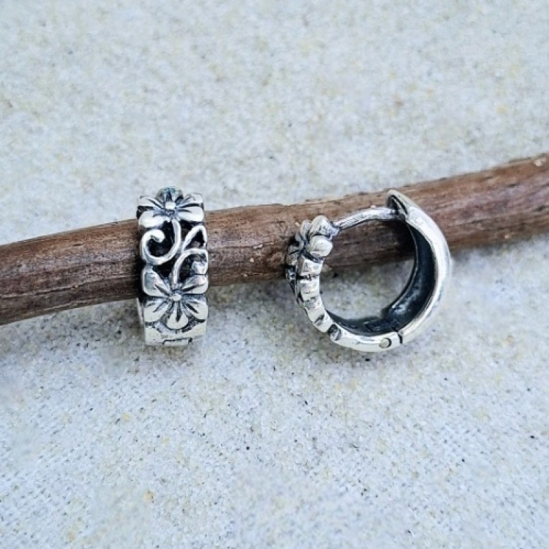 Argola click floral 56385