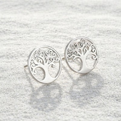 Brinco arvore da vida aço inoxidavel 73020
