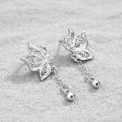 Brinco borboleta aço inoxidavel 73013