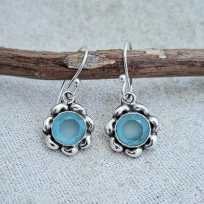 Brinco com calcedônia verde 44301 Brinco com calcedônia verde 44301