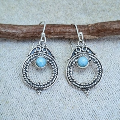 Brinco com larimar 45150 Brinco com larimar 45150