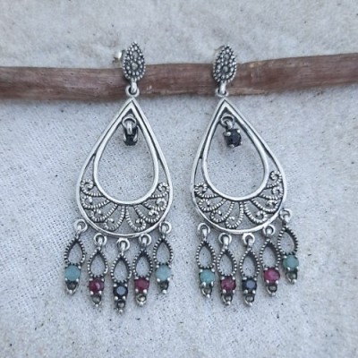 Brinco com marcassita indiano 66010 Brinco com marcassita indiano 66010