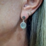 Brinco com prehnita 42002