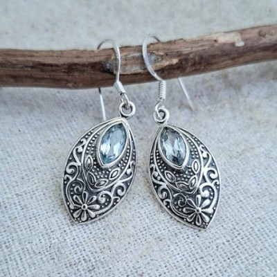 Brinco com topázio azul 46315 Brinco com topázio azul 46315