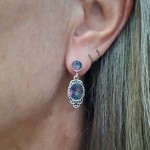 Brinco com topázio místico 46338