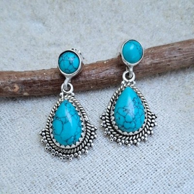 Brinco com turquesa 46402 Brinco com turquesa 46402