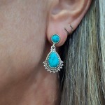 Brinco com turquesa 46402