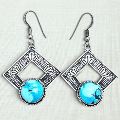 Brinco com turquesa 46419