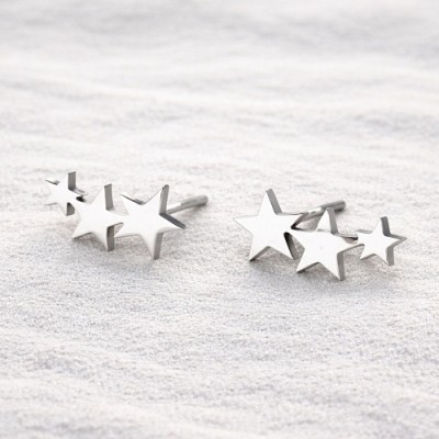 Brinco estrelas aço inoxidavel 73035