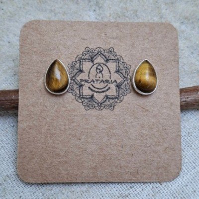 Brinco fixo olho de tigre 45301 Brinco fixo olho de tigre 45301