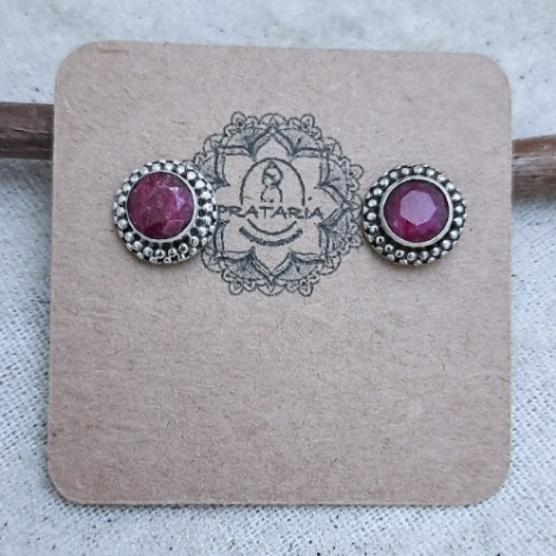 Brinco fixo rubi indiano 46120