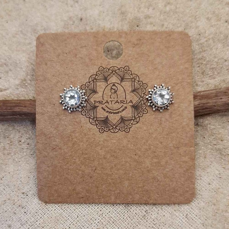 Brinco fixo topázio azul 46312