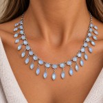 Colar com pedra da lua 9463