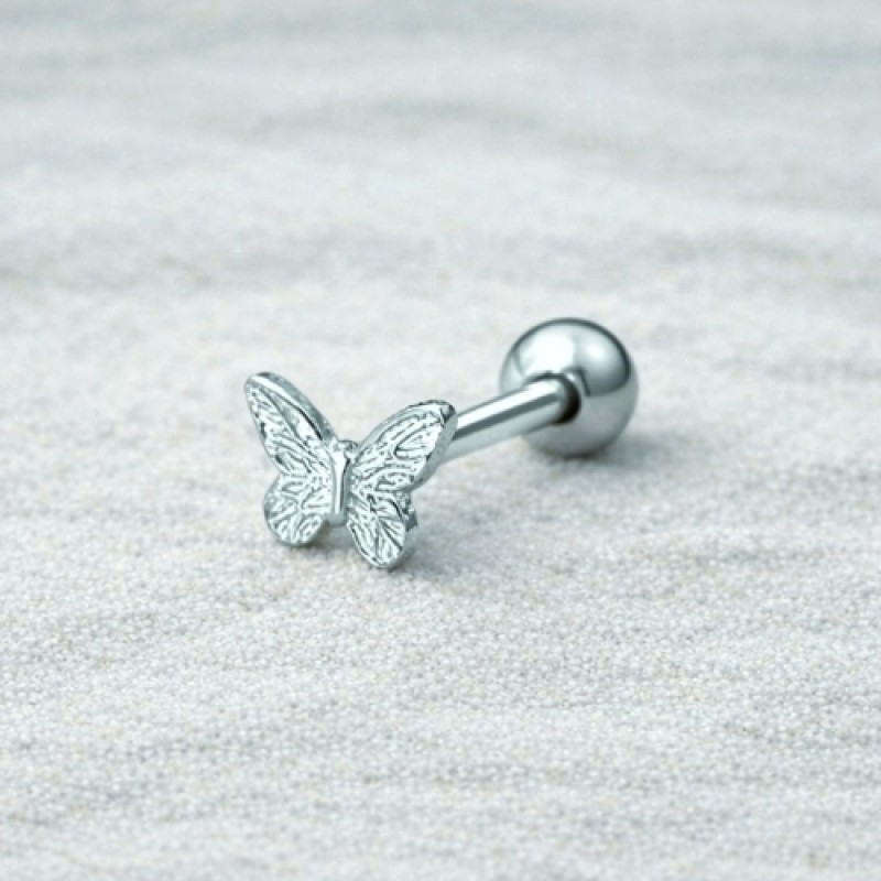 Piercing aço inoxidavel borboleta 72019