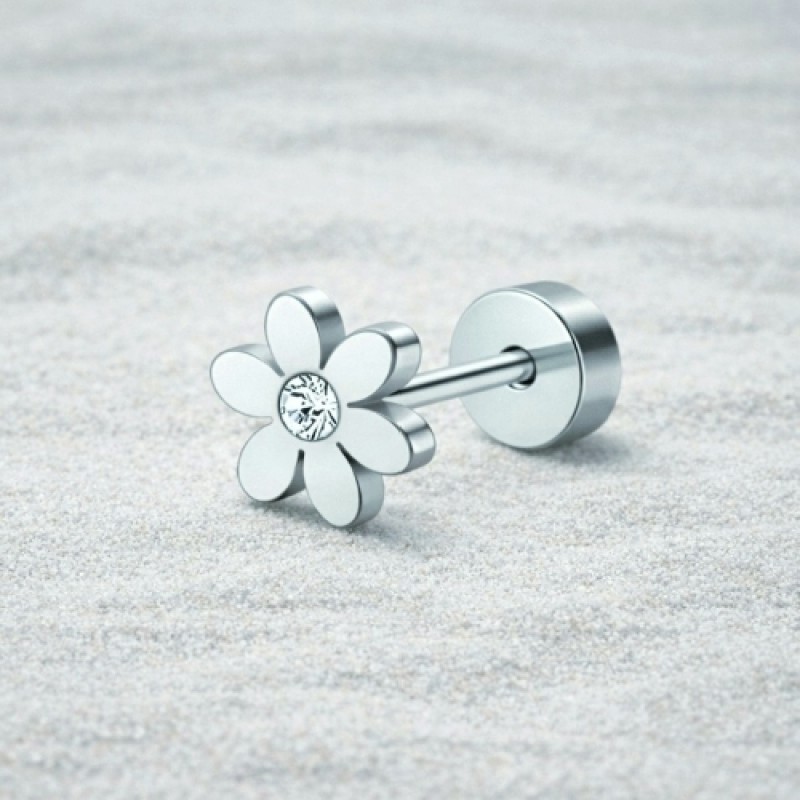 Piercing aço inoxidavel flor 72020
