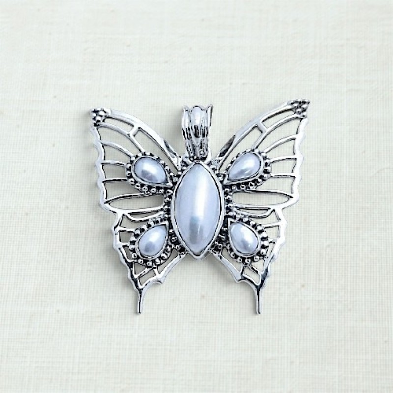 Pingente borboleta perola 7267