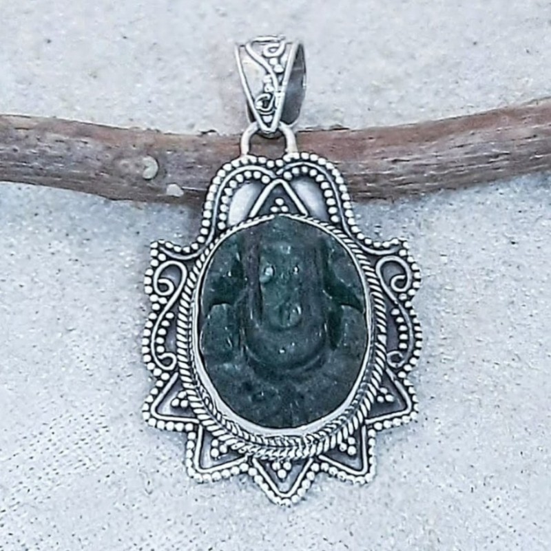 Pingente com aventurina ganesha 7376