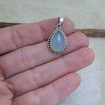 Pingente com calcedônia verde 7190