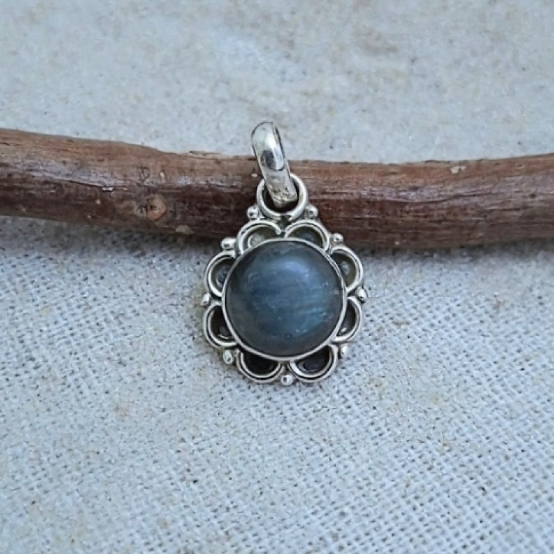 Pingente com labradorita flor 7440