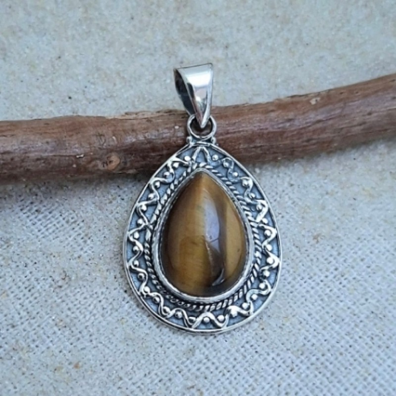 Pingente com olho de tigre 7346