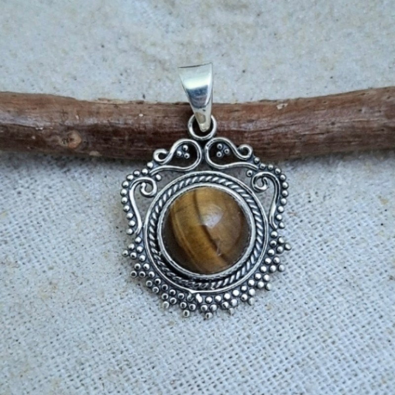 Pingente com olho de tigre 7381