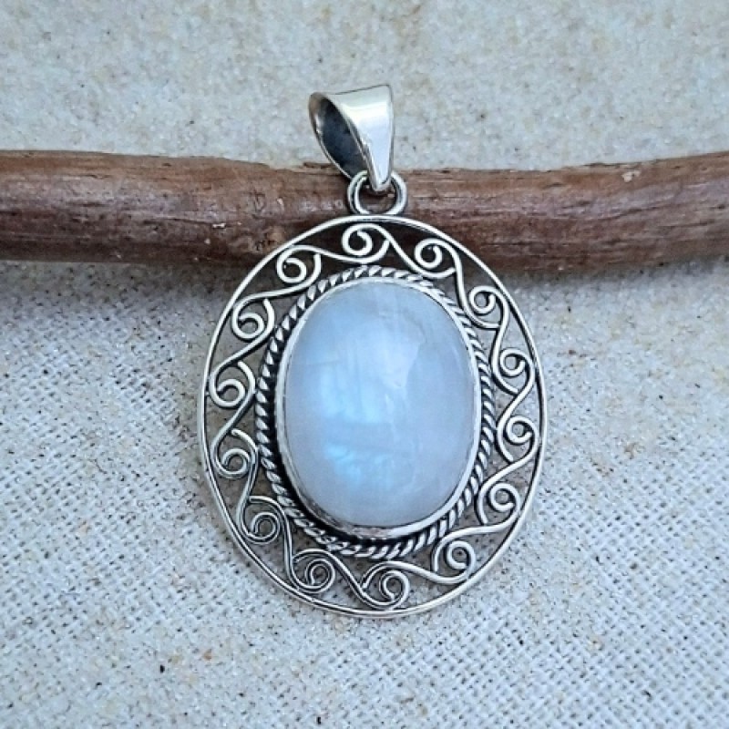 Pingente com pedra da lua 7266