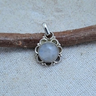 Pingente com pedra da lua flor 7147 Pingente com pedra da lua flor 7147