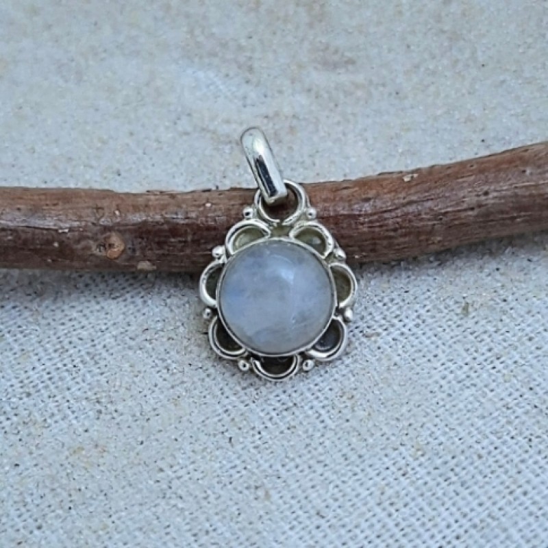 Pingente com pedra da lua flor 7147 Pingente com pedra da lua flor 7147