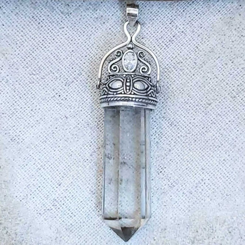 Pingente com quartzo fume 7030