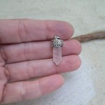 Pingente com quartzo rosa pendulo 7498