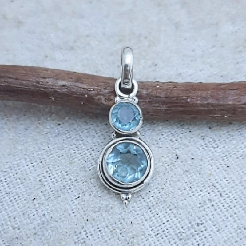 Pingente com topázio azul 7444